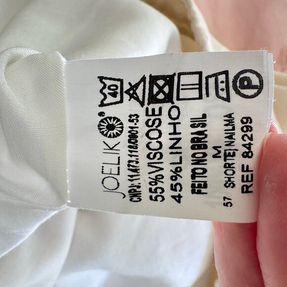 Joelik Womens M Lined Linen Blend Soft Shorts Off White Old Money Neutral Casual - Picture 12 of 12